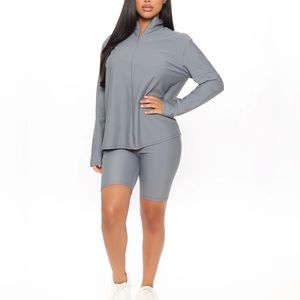 Fashion nova lounge biker short set